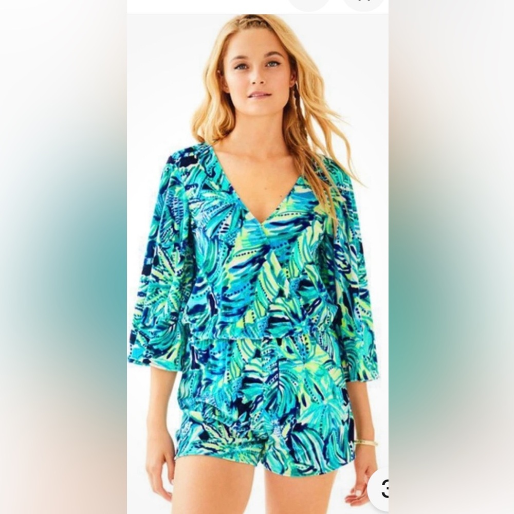 Lilly Pulitzer Velour Romper - SZ Large 
Retail $158.00